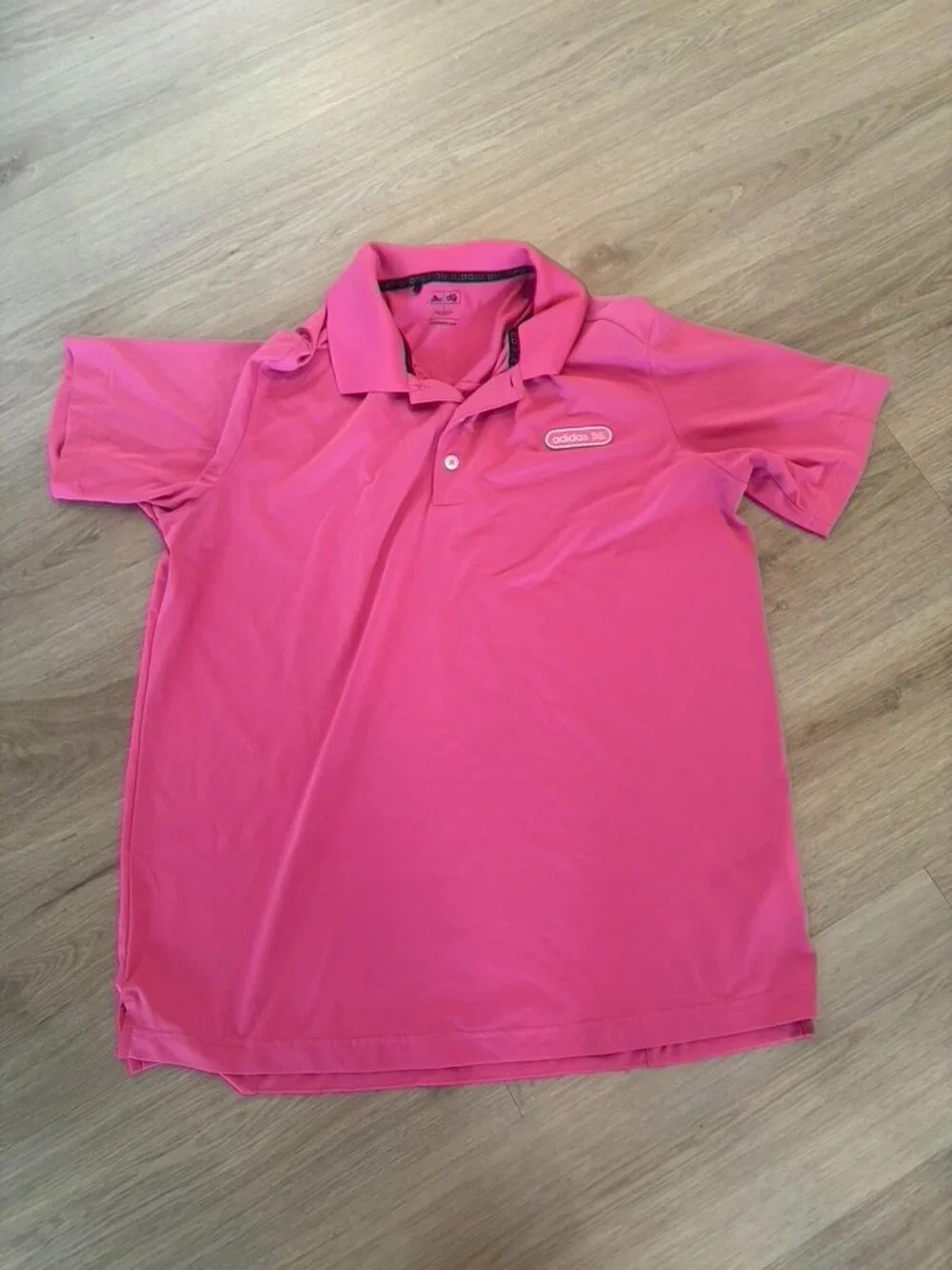 Adidas Men's Pink Golf Polo Large